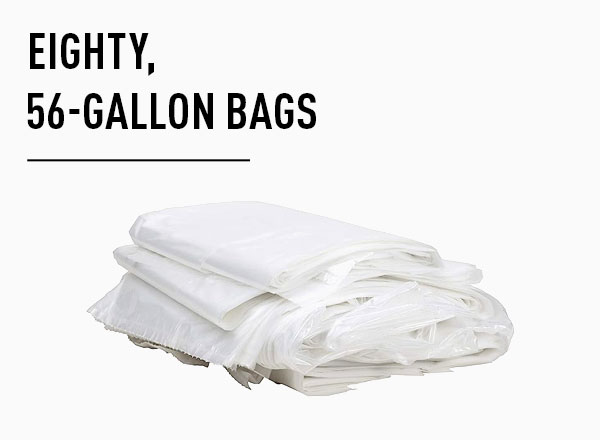 Image of bags with the header 8056 gallon bags