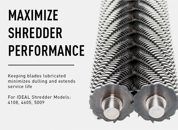 Image of shred heads with the title maximize shredder performance