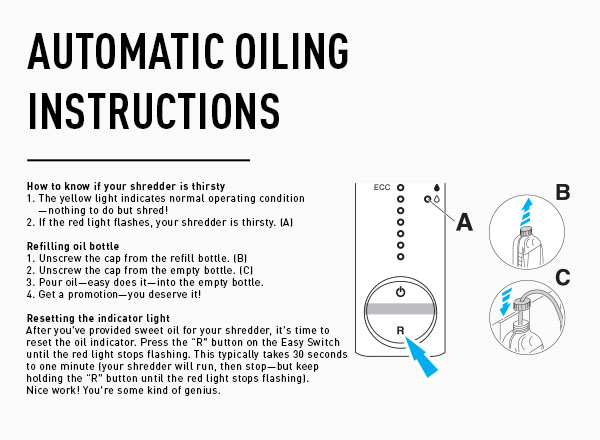 automatic oiling instructions