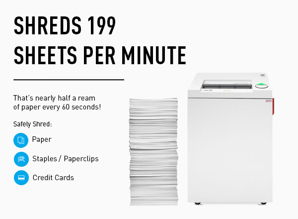 Treads 199 sheets per minute