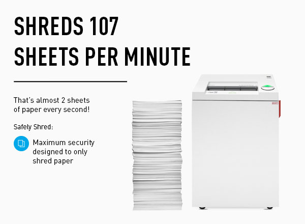 Treads 107 sheets per minute